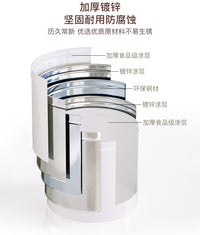 Modern Minimalist Metal Rice Storage Container with Measuring Cup, 9-10L Capacity
