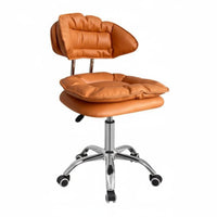 Adjustable Height Padded Low-Back Swivel Chair Rolling Wheels Vanity Stool Sturdy Base Utility Seating Ergonomic Support for Not on Ice Workers, Nail Technicians, Dorm Room, Beauty Salon, Bedroom, Medical Not on Ice