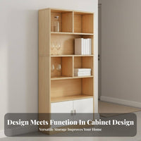 Living Room Divider Shelf Multi-compartment Storage Unit Freestanding Display Cabinet Bookcase Open-concept Shelving Suitable for Adults Bedroom Study Home Organization