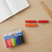 Hands-on Learning Decimal and Fraction Strips Color Coded Fraction Strips Set Colorful Design Decimal Percentage Blocks Polished Edges for Students, Teachers, Elementary Schoolers, Classroom, Homeschooling