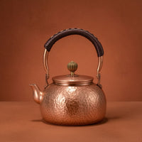 Tea Kettle with Wrapped Handle Handmade Water Boiling Pot Easy Pour for Stovetop