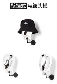 Wall-Mounted Head Display Stand for Hats