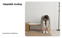 Fabric Top Entryway Stool Nordic design Upholstered Bench multi-functional Use Modern Design for Homeowners, Renters