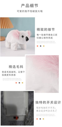 Electric Plush Koala Toy with Walking, Sound, and Head Nodding