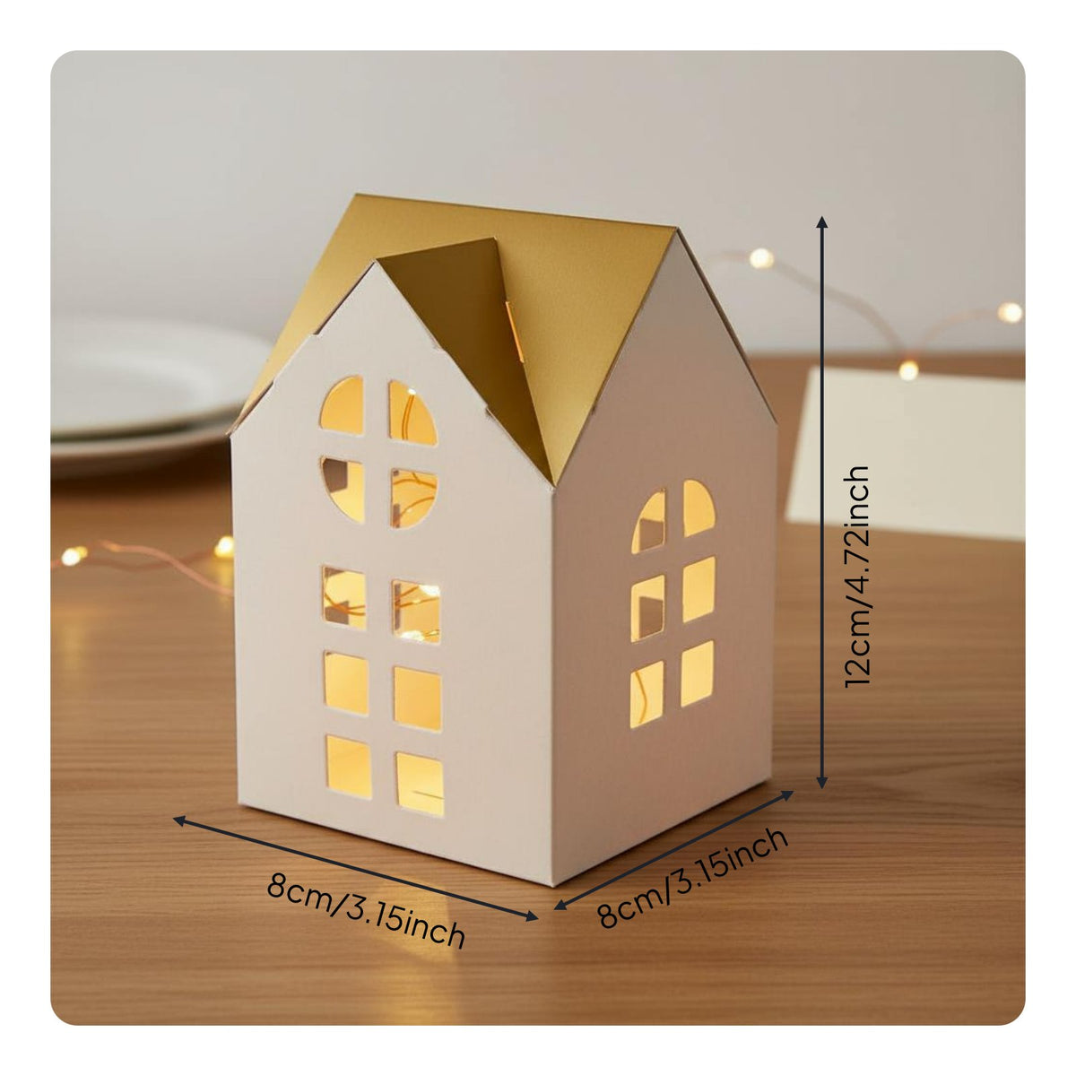 10 Pieces House Shaped Gift Boxes DIY Assembly Cardboard House Favor Boxes for Wedding