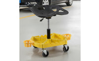 Adjustable Rolling Shop Stool Ergonomic Repair Specialist Stool with Wheels Heavy Duty for Mechanics, Vehicle Finishers, Auto Repair