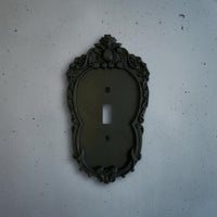 Ornate Light Switch Cover Vintage Styled Ornate Frame Faceplate Construction Classic Frame Switch Cover for Goth Enthusiasts, Themed Room