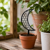 Moon-shaped Plant Support Trellis for Potted Plants, Garden Greenery, and Climbing Flowers - Balcony Decorative Stand