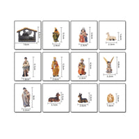 Christmas Nativity Ornament Textured Jesus Manger Scene Boxed