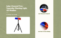 Waterproof solar warning light, bracket