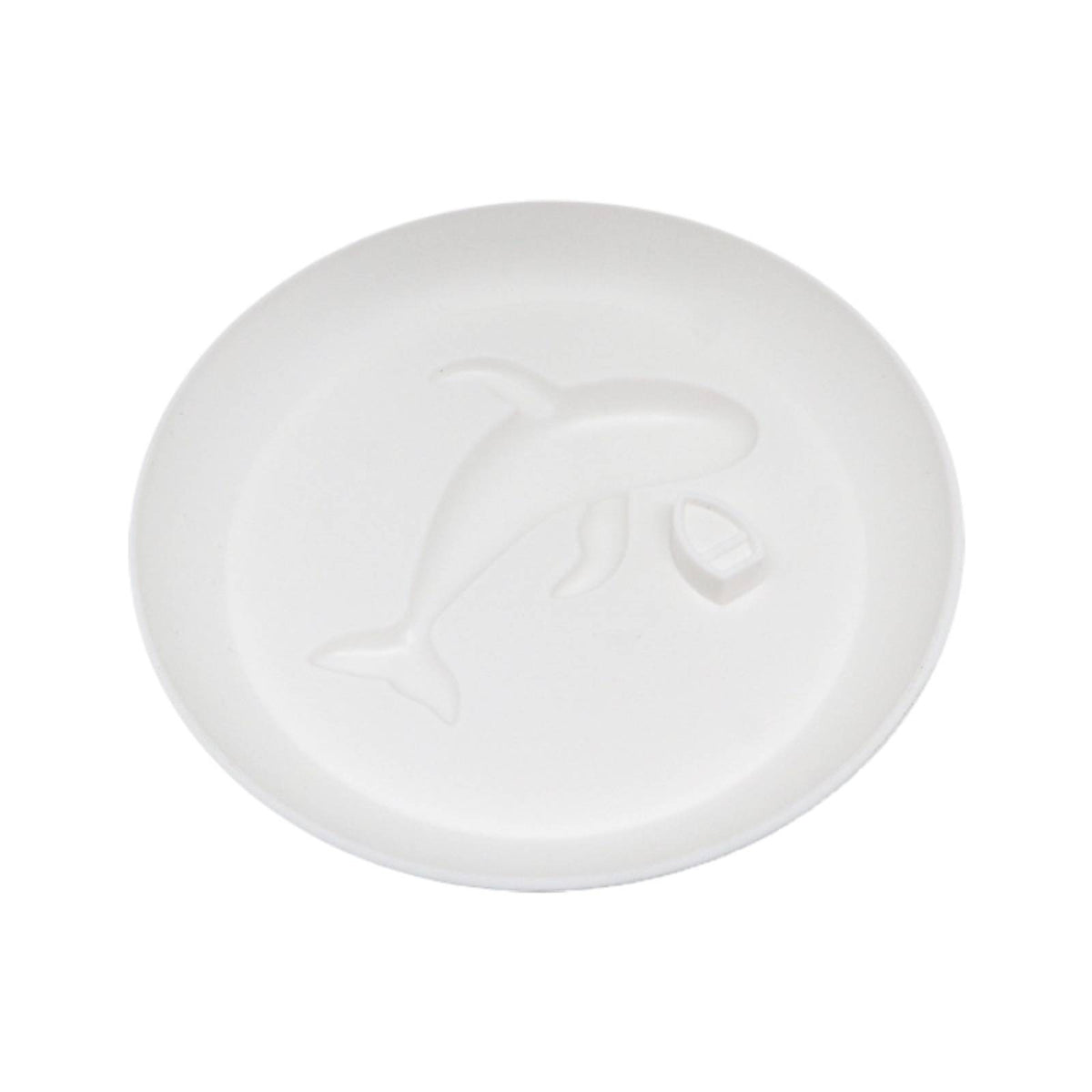 Whale Condiment Bowl Smooth Glazed Raised Rim Dish Glossy Finish
