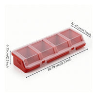 Plastic Storage Organizer with Compartments Transparent for DIYers, Hobbyists