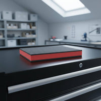 Foam Insert Black-and-Red Layered Foam Insert Textured Storage Padding