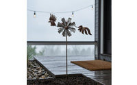 Rustic Chicken Rotor Stake Double-Sided Chicken Yard Stake Tall