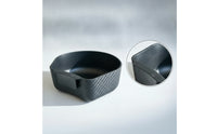 Carbon-Pattern Hanging Bowl with Tab Molded Fishing Container Sturdy Portable for Fishermen