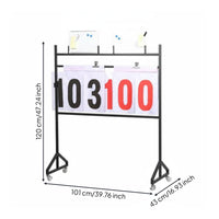 Scoreboard Portable Floor Standing Scoreboard Flip Score Board for Referees