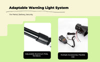 Waterproof red-blue LED motorcycle light