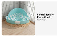 Guinea Pig Litter Pan Easy to Clean Guinea Pig Corner Toilet Hare Potty Tray Detachable Design Small Pet Toilet with Grate