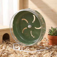 Hamster Wheel with Stand, Silent Running Wheel for Hamster Exercise, Quiet Syrian Hamster Running Surface, Small Pet Toy Gear
