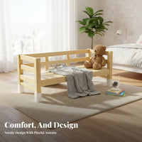 Paint-without Paint Splicing Bed Solid Wood Bed Extender Stable and Sturdy Bedside Co-Sleeping Crib for Infants, Toddlers, Parents, Nursery, Bedroom, Home