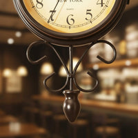 Double-Sided Wall Clock Easy to Read House Decoration for Living Room, Patio