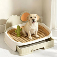 Drawer Pet Toilet Removable Grate Indoor Dog Toilet Split-Body for Small Dogs