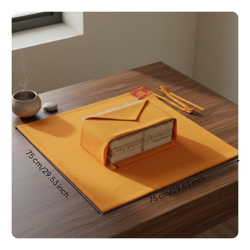 Auspicious Pattern Tibetan Scripture Wrap Portable Embroidered Sutra Cover Long-Lasting Prayer Book Protector Dust-Proof for Buddhists, Home Altar, Temple, Meditation Room