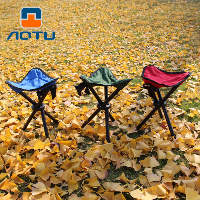 Foldable Outdoor Fishing Chair with Oxford Cloth and Steel Tube