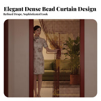 Gourd-Shaped Bead Door String No-Drill Installation Beaded Curtain for Entryway