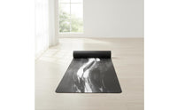Marbled Fitness Mat with Strap Thick Fitness Mat Rectangular Carrying Strap Cushioned for Home Workouts