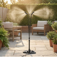 Standing Misting Sprinkler Cooling Mist with Tripod Base Stable Tripod Misting Stand  Homeowners