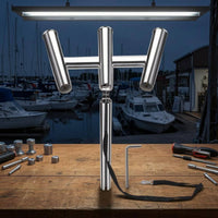 Boat Fishing Rod Holder Polished Metal Multi-Angle Rod Holder