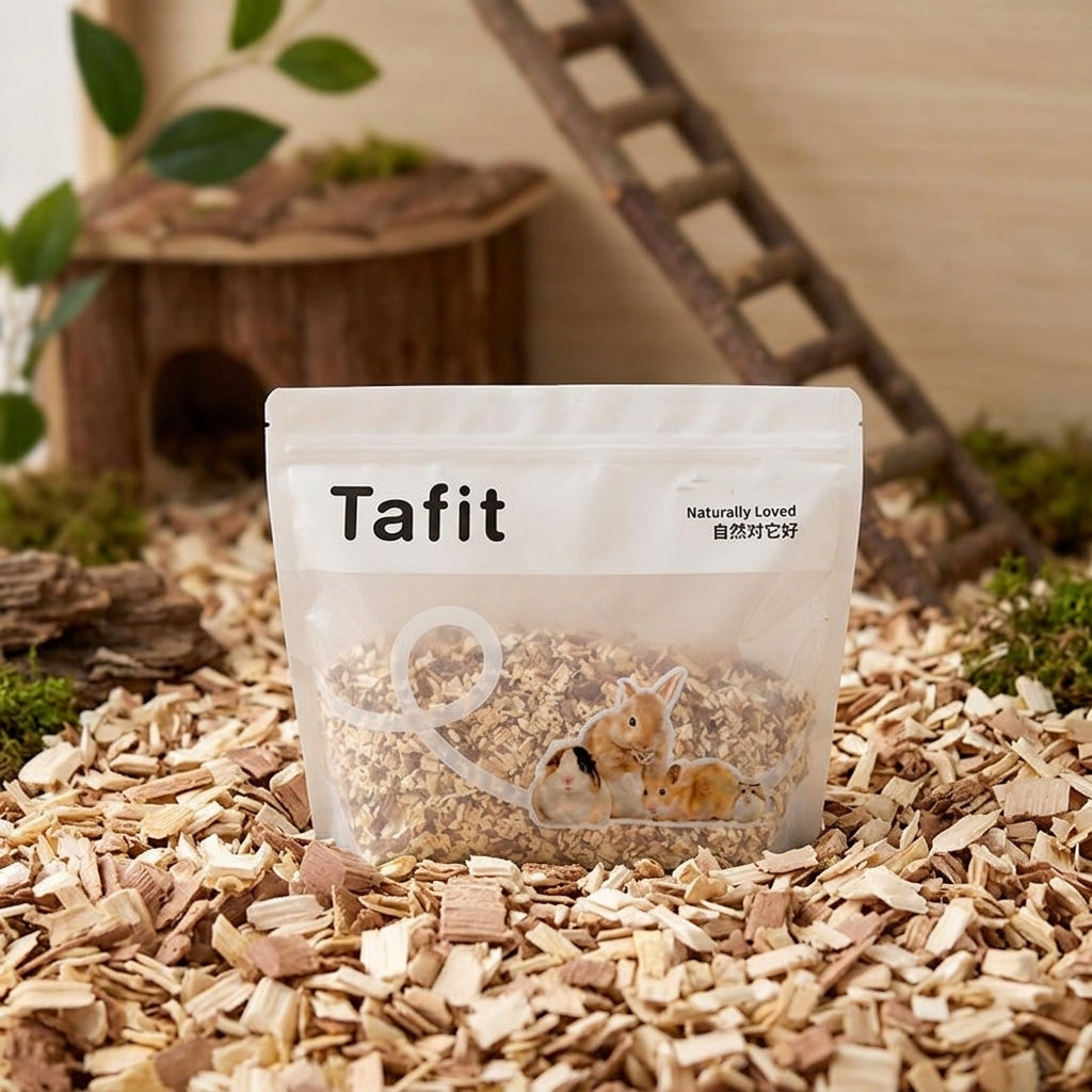 Low-Dust Hamster Bedding, Poplar and Fruit Wood Blend for Gerbils and Mice, Odor-Neutralizing Wood Chips, 1.2 kg Bulk Bag