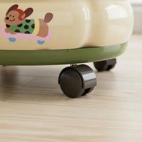 Trash Can Easy to Move Wheeled Waste Bin Gift Idea for Bedroom, Kids