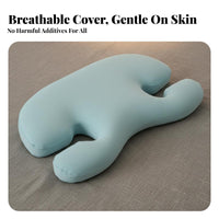 High Resilience Ergonomic Latex Pillow Breathable Side Sleeper Pillow for Adults, Women, Sleeping, Napping, Bedroom