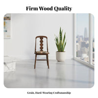 Upholstered Wooden Armchair French design Dining Seat sturdy Wood Frame Easy Assembly for Homeowners, Living Room