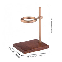 Dripper Holder Stand Wooden Coffee Filter Holder Stand Coffee Brewing Rack Coffee Accessory Solid Wood Circular Loop Suitable for Household Barista Daily Brewing