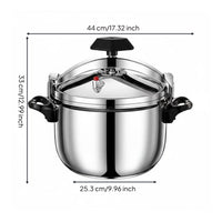 Burst-Resistant-Proof Pressure Cooker Multi-Cooktop Compatible Commercial Pressure Cooker Multiple Safety Protection Large Capacity Stockpot Even Heat Distribution for Chefs, Cafeteria, Restaurant