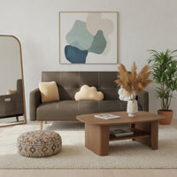 Foldable Sofa Bed Minimalist Style Small Space Sleeper Sofa Adjustable Backrest Modern Textile Futon