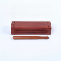 Wood Block Mallet Set Sturdy with Striker Stick Hollow Body Slotted Wood Block Musical Instrument One-Piece Design