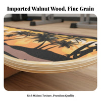 Sturdy Wood Construction Wooden Balance Board Anti-Slip Surface Wooden Balance Coach High Load Capacity Core Training Board Full Body Workout for Surfers, Athletes, Beginners, Mindful Stretching, Home Gym, Standing Desk