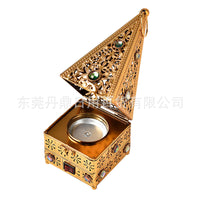 Plug-in Middle Eastern Incense Burner, Metal, Ornate Design, EU Plug