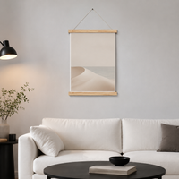 Magnetic Poster Hanger Wooden Poster Frame Wall Mount Holder For Renters With String