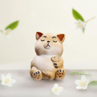 Yixing Violet Clay Dog Ornament Good Luck Violet Clay Tea Pet Collectible Tea Pet Dog Sculpture for Desk