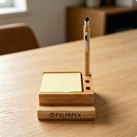 Bamboo Desktop Organizer Vertical Phone Stand Organizer Rectangular