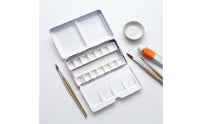 Paint Box with 14 Compartments Compact Watercolor Tin with Insert Portable Metal Paint Case for Hobbyists, Students, Travel, Sketching, Plein Air