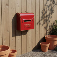 Vintage Wall Mount Mailbox Rustic Decor Briefcase Design Letterbox for Patio