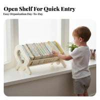 Front-Facing young child book rack Sturdy Construction Desktop Shelf Cute Design