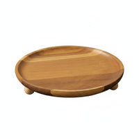 Acacia Wood Vanity Tray Stylish Design Wooden Catchall Tray Raised Edge Entryway Key Holder Plate for Desktop, Coffee Table