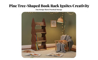 Revolving Tree-Shaped Book Display 360° Rotation Rotating Tree-Shaped Shelf Child-Safe Accessible Design for Children, Playroom